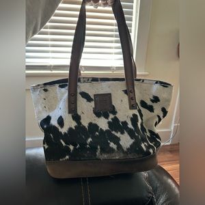 cow print medium size shoulder bag